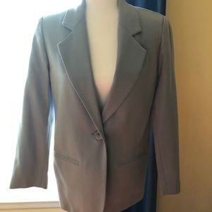 Classic pale blue wool blazer. Petite size 4